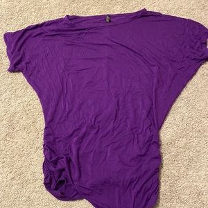 Purple rouched side shirt